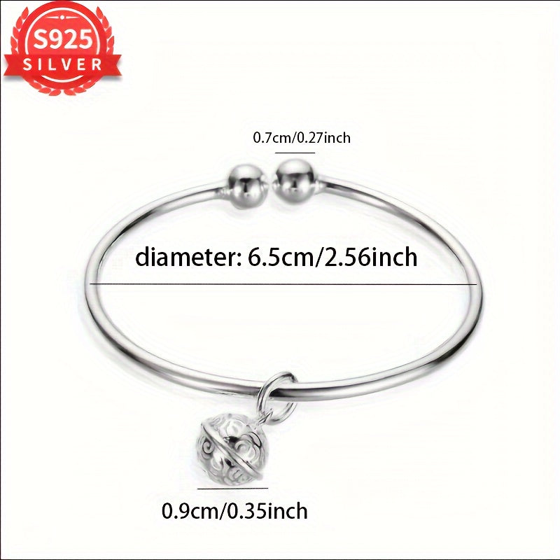 925 Sterling Silber Offenes Manschettenarmband – Hypoallergen, Schlichtes Design