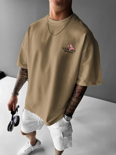 Albert - Kirschblüten-Druck Lässiges locker sitzendes T-Shirt