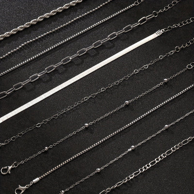 10er Set Damen Stacking Armbänder – Elegante Dreh-Ketten-Designs