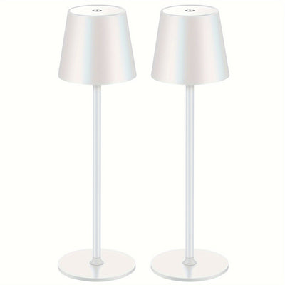 2er-Pack Akku-Tischlampe LED, Wiederaufladbare Touch-Nachtlampe