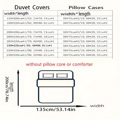 3-teiliges Bettbezug Set – Kreativer Grafikdruck, Weich & Bequem für Schlafzimmer