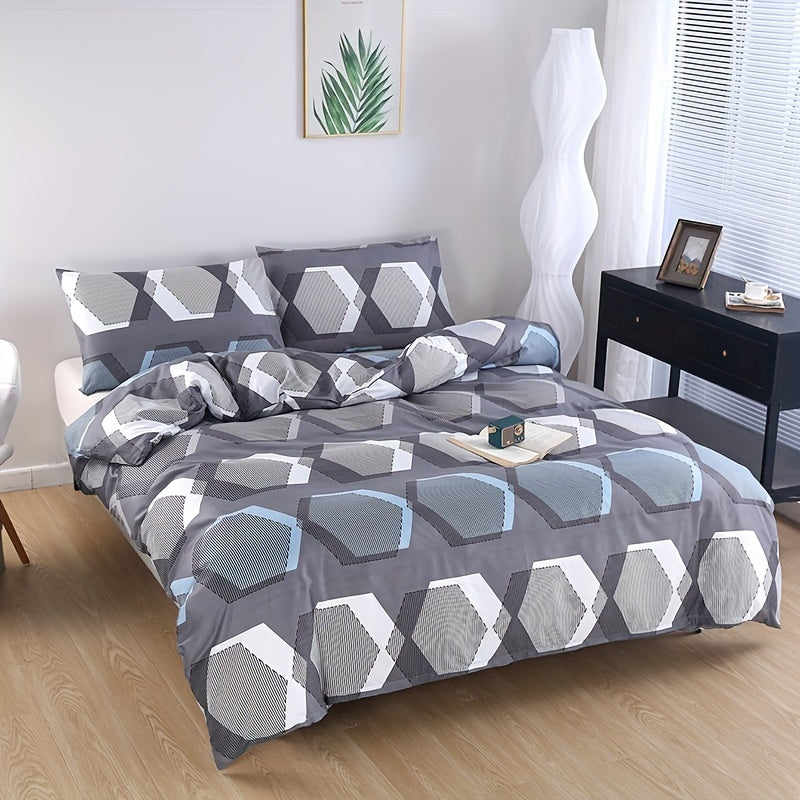 3-teiliges Bettbezug Set – Kreativer Grafikdruck, Weich & Bequem für Schlafzimmer