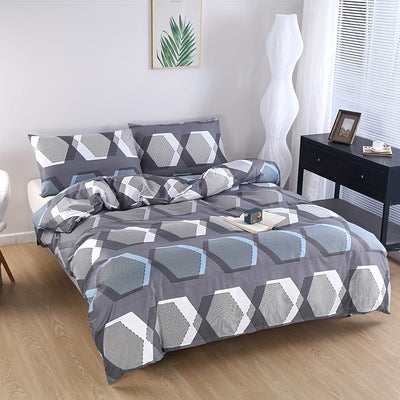 3-teiliges Bettbezug Set – Kreativer Grafikdruck, Weich & Bequem für Schlafzimmer