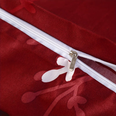 3-teiliges Bettbezug-Set – Zweig-Motiv, Weich & Atmungsaktiv