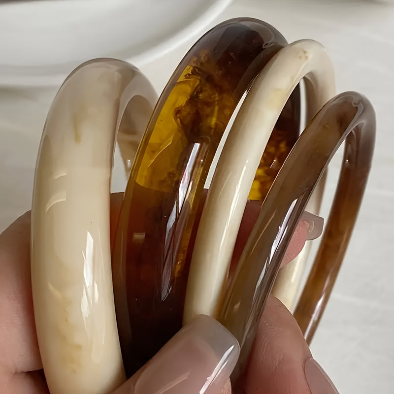 4er-Set Vintage Armreife – Schlichtes Design, Modischer Damenschmuck