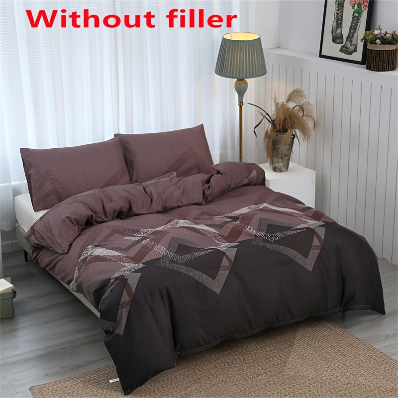 3-teiliges Bettwäsche-Set mit Pflanzenmuster – Hautfreundliches Polyester