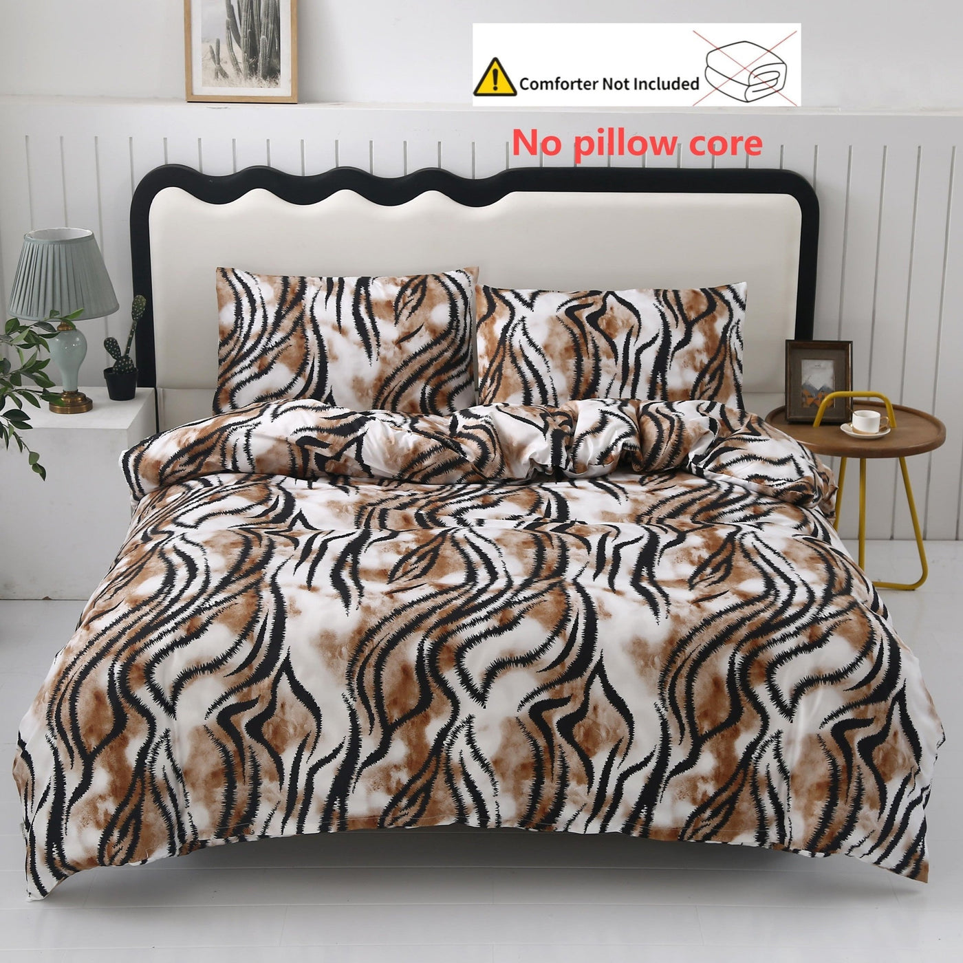 3-teiliges Bettwäsche-Set mit Animal-Print, Polyester, Maschinenwaschbar