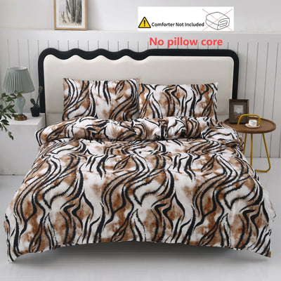 3-teiliges Bettwäsche-Set mit Animal-Print, Polyester, Maschinenwaschbar