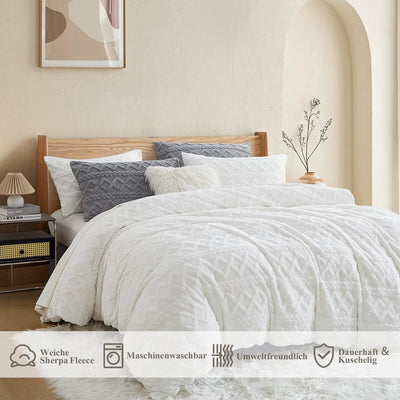 Wendebettwäsche Plüsch – Flauschig, Warm, Geometrisches Design