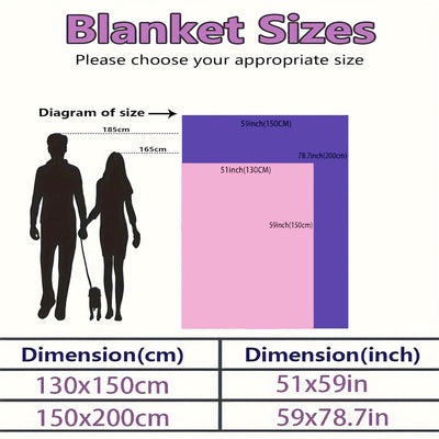 Weiche Flanell-Decke mit Vintage-Blumen – Vielseitig für Couch, Bett, Büro