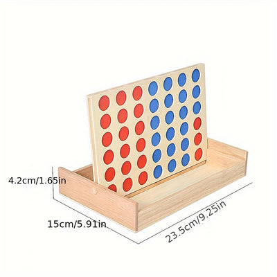 4-in-1 Holzspiel – Puzzle & Schach für interaktiven Spielspaß