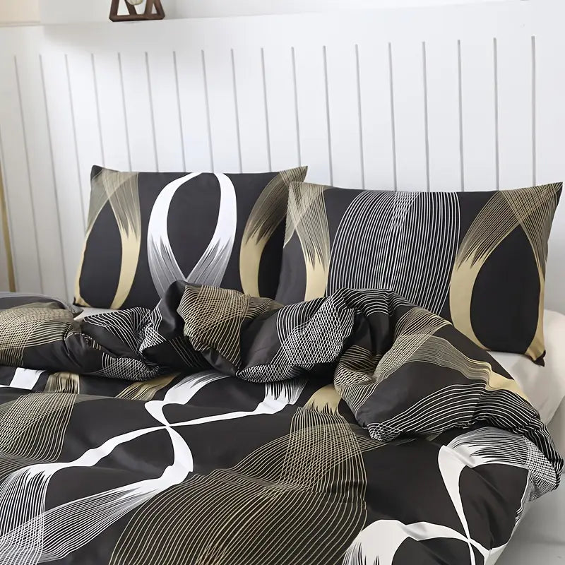 3-teiliges Hochwertiges Fleece Bettwäsche-Satz mit Blumenmuster