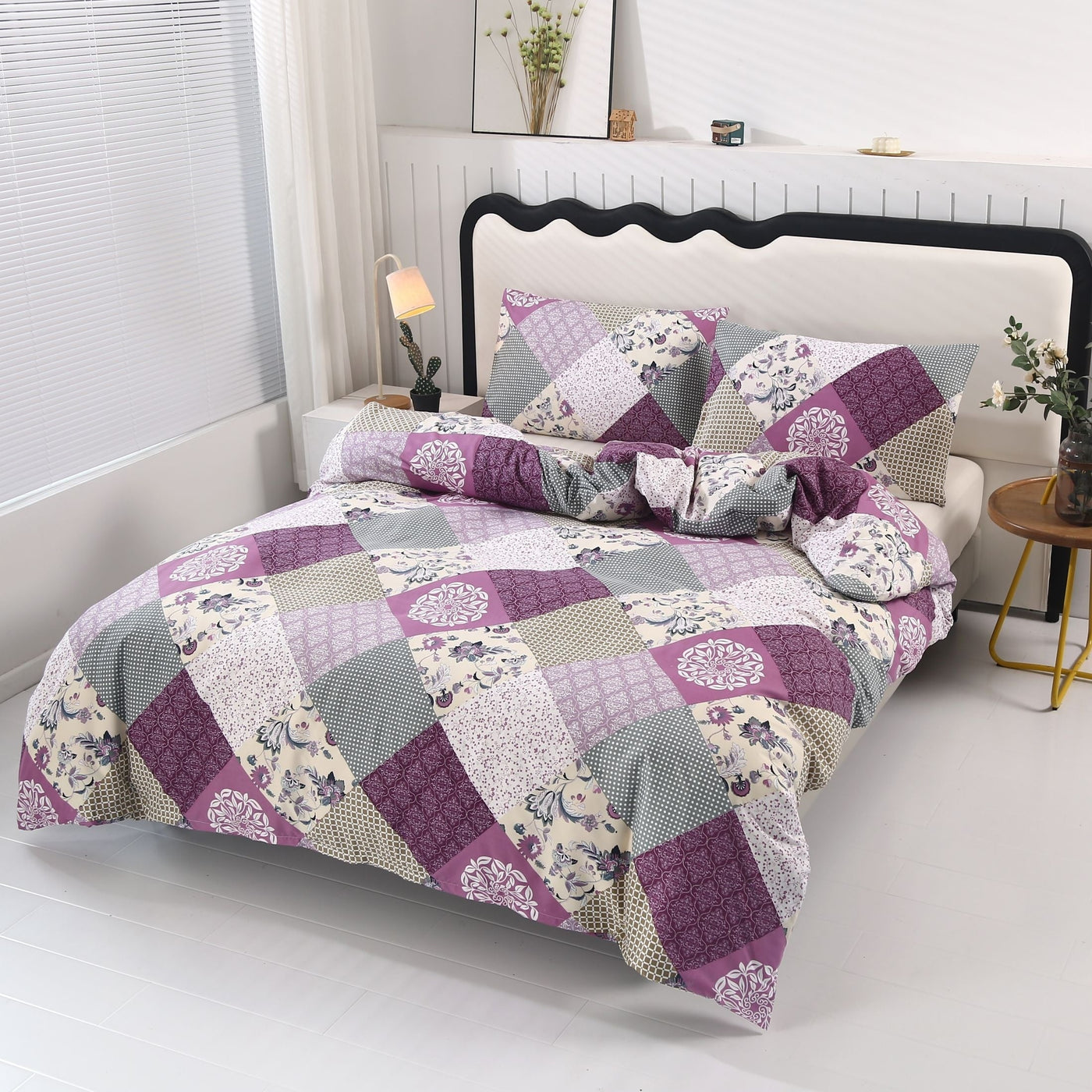 3-teiliges Fleece Bettbezug Set – Weich, Druck Design, Kissenbezüge