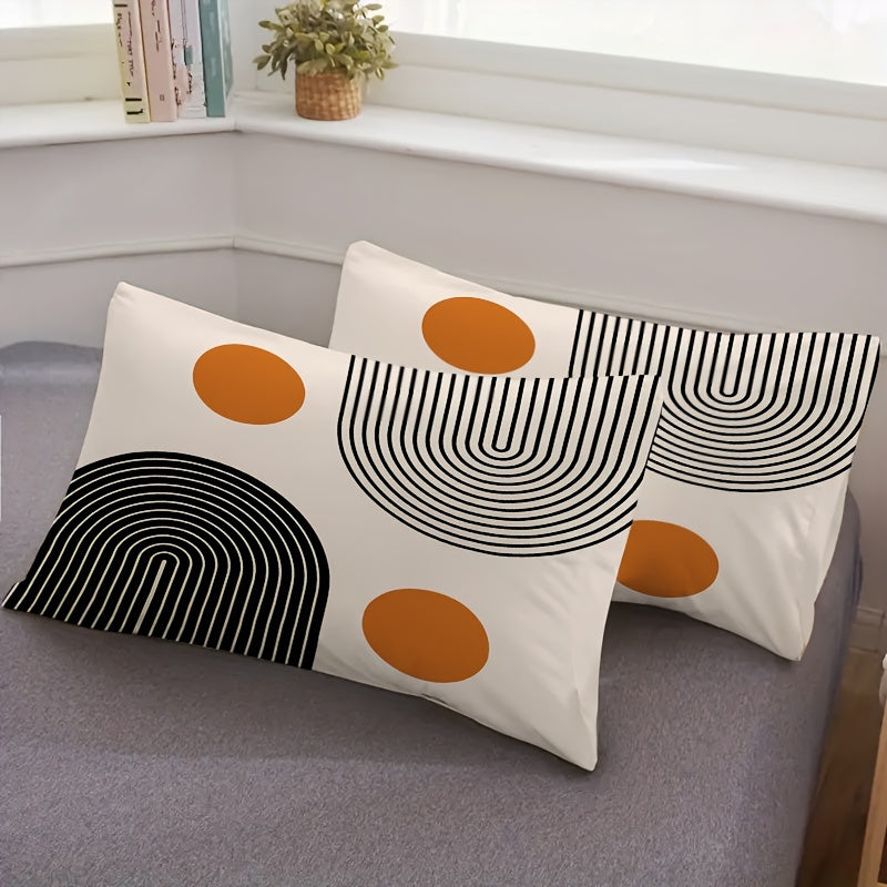 3-teiliges Bettwäsche-Set – Kreismuster, Weich & Atmungsaktiv