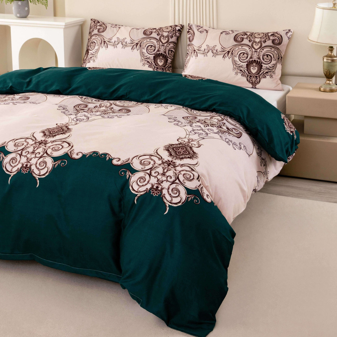 3-teiliges Bettbezug-Set – Weich, Atmungsaktiv & Blumenmuster