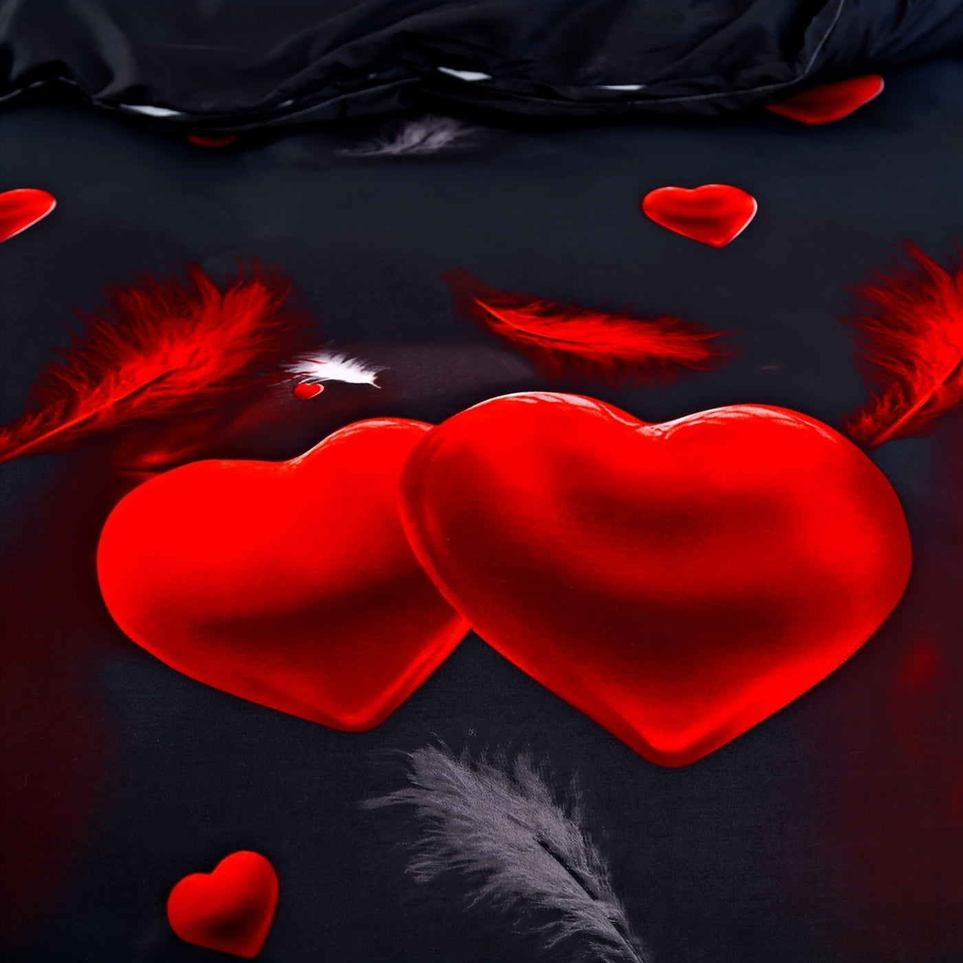 3-teiliges Blumen-Bettwäsche-Set, Atmungsaktives Polyester, Maschinenwaschbar