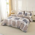 Braunes Patchwork-Gestaltung