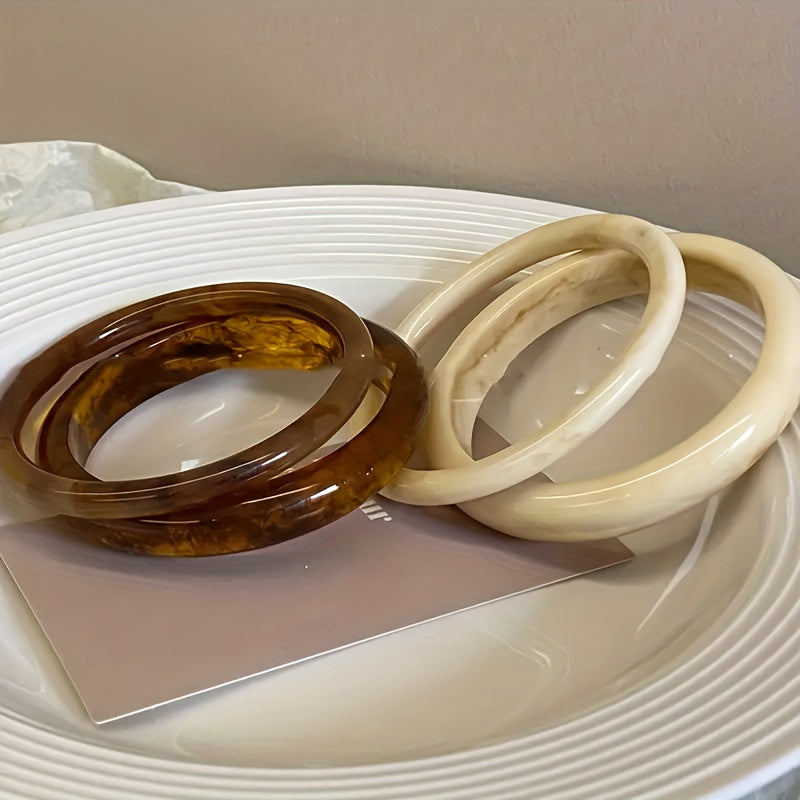 4er-Set Vintage Armreife – Schlichtes Design, Modischer Damenschmuck