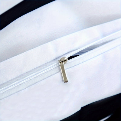 3-teiliges Gestreiftes Bettbezug-Set – Weiches Polyester, Atmungsaktiv