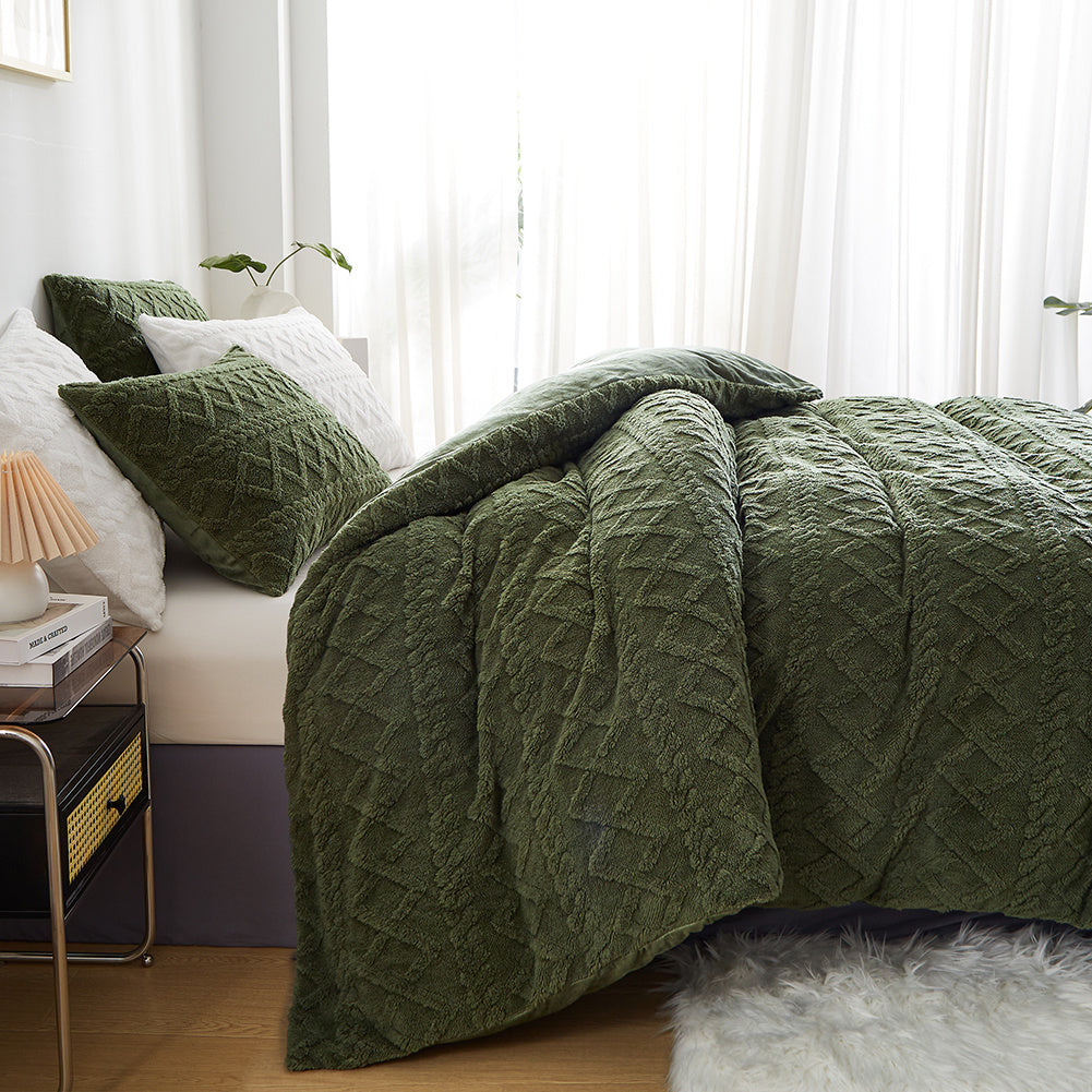 Wendebettwäsche Plüsch – Flauschig, Warm, Geometrisches Design