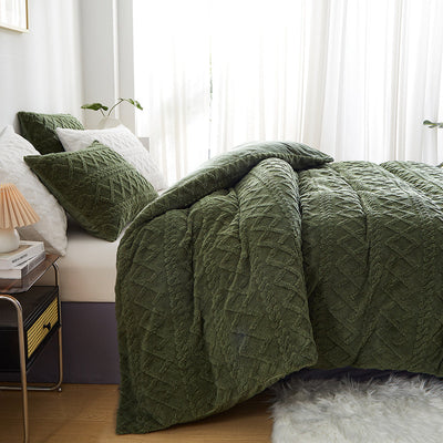 Wendebettwäsche Plüsch – Flauschig, Warm, Geometrisches Design