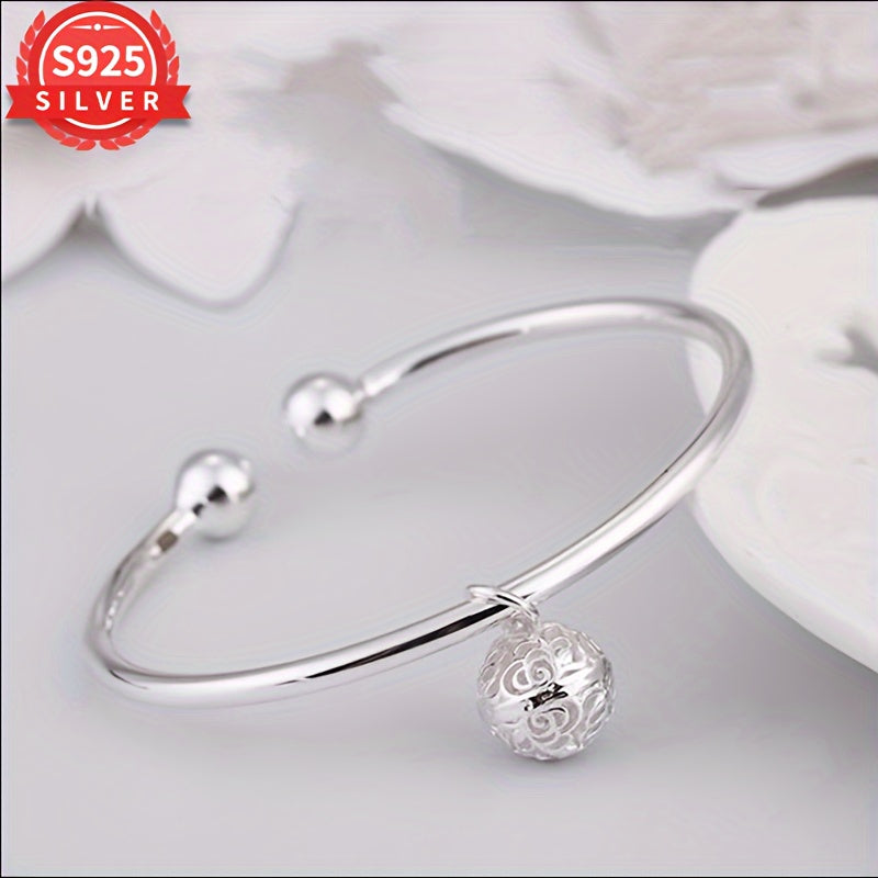 925 Sterling Silber Offenes Manschettenarmband – Hypoallergen, Schlichtes Design