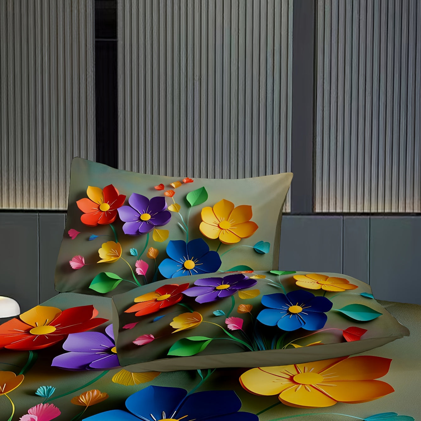 3D Blumenmuster Bettwäsche Set – Ultraweich, Reißverschluss, 1 Bettbezug