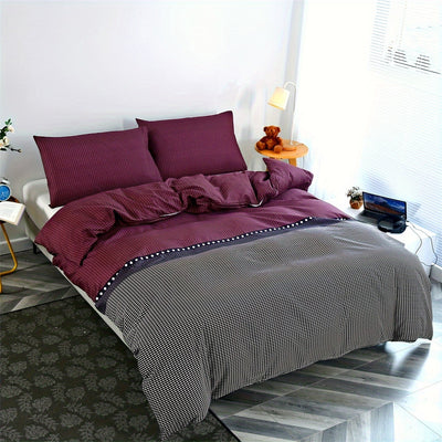 3-teiliges Bettbezug Set – Dunkler Boden mit Punkten, Weich, Atmungsaktiv