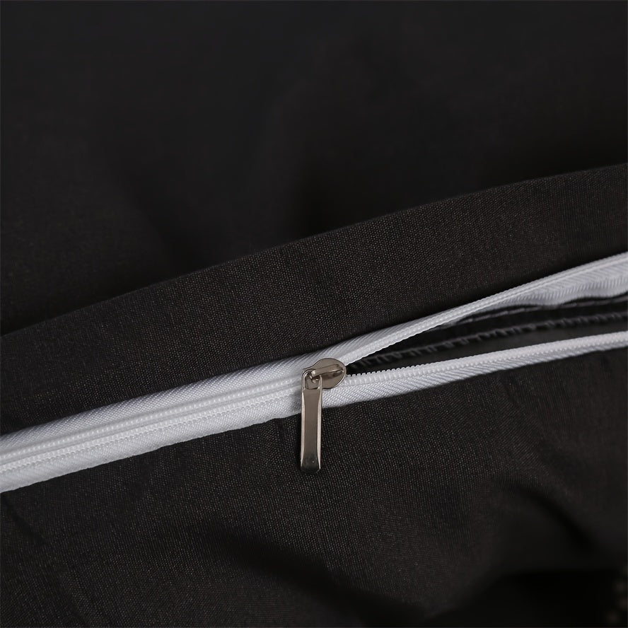 3-teiliges Bettwäsche-Set mit Pflanzenmuster – Hautfreundliches Polyester