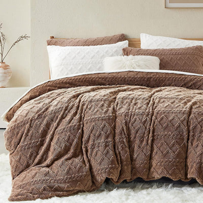 Wendebettwäsche Plüsch – Flauschig, Warm, Geometrisches Design