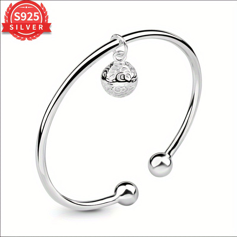 925 Sterling Silber Offenes Manschettenarmband – Hypoallergen, Schlichtes Design