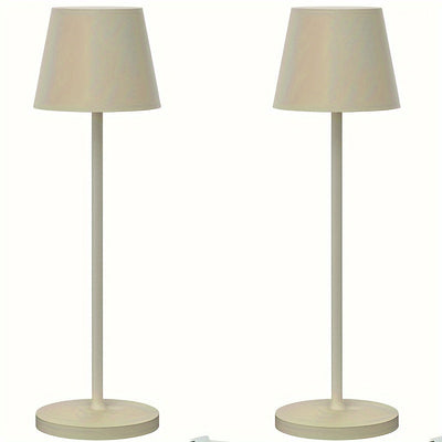2er-Pack Akku-Tischlampe LED, Wiederaufladbare Touch-Nachtlampe
