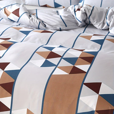 3-teiliges Bettbezug-Set – Hautfreundlich, Blumenmuster & Geometrisch