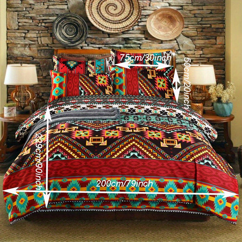 3-teiliges Boho-Bettwäsche-Set – Weich, Atmungsaktiv, Ohne Füllung