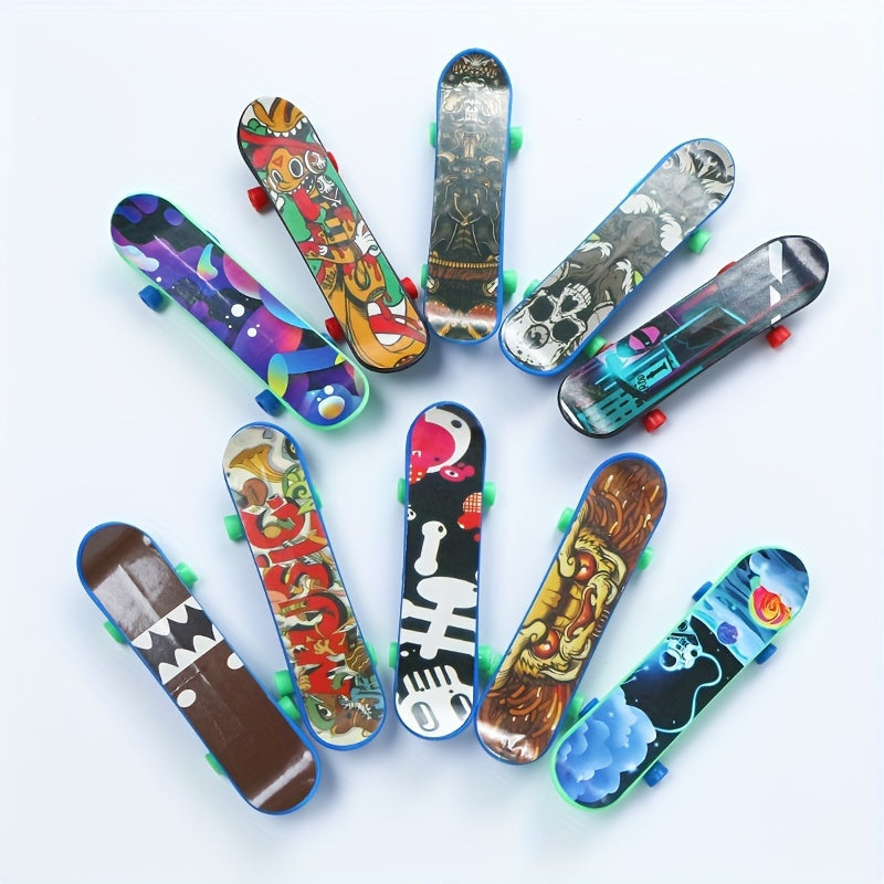 4-12 Stück Finger-Skateboard-Spielzeug, kreatives Geschenk, zufällige Muster