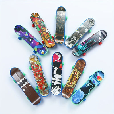4-12 Stück Finger-Skateboard-Spielzeug, kreatives Geschenk, zufällige Muster
