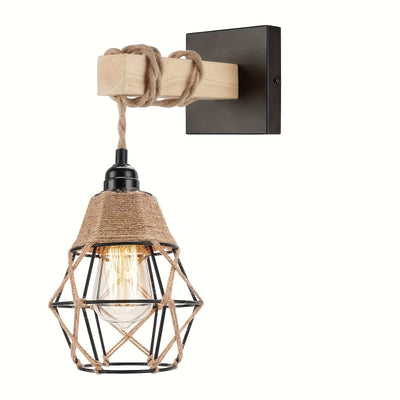 1 Stück Rustikale Wandlampe im Landhausstil mit antiken Metallakzenten