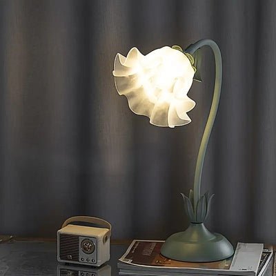 Vintage-Blumen-Tischlampe, Gemütliches Nachttischlicht