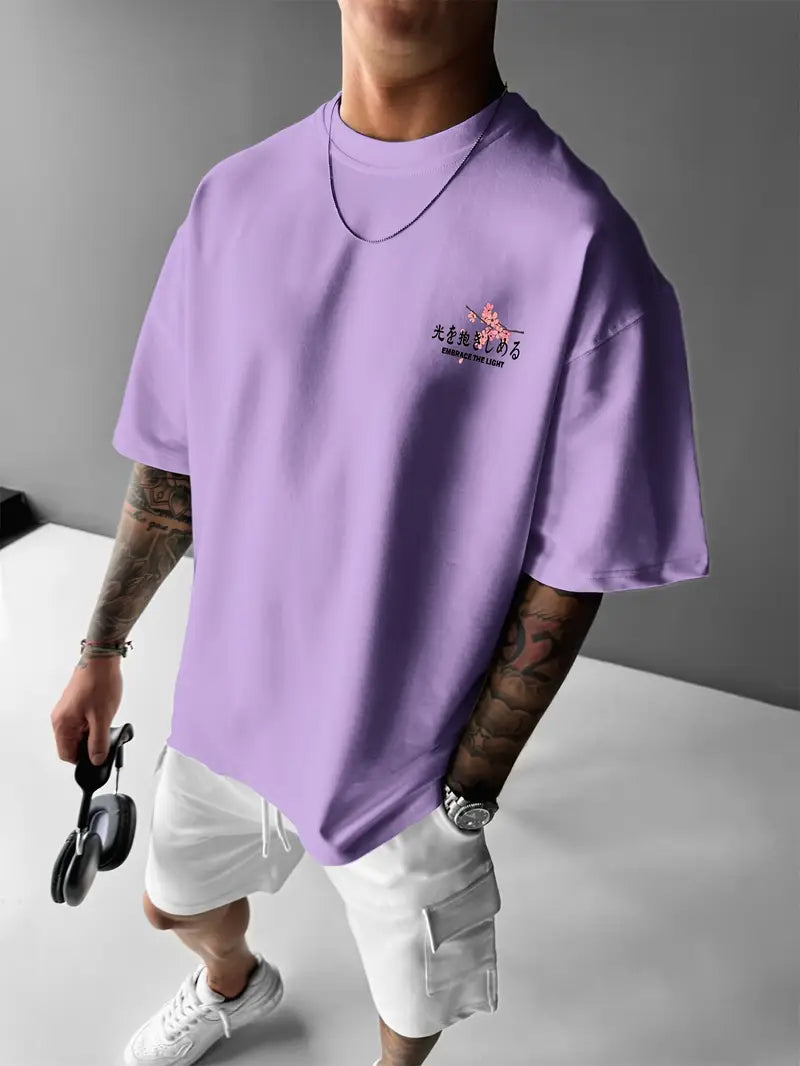 Albert - Kirschblüten-Druck Lässiges locker sitzendes T-Shirt