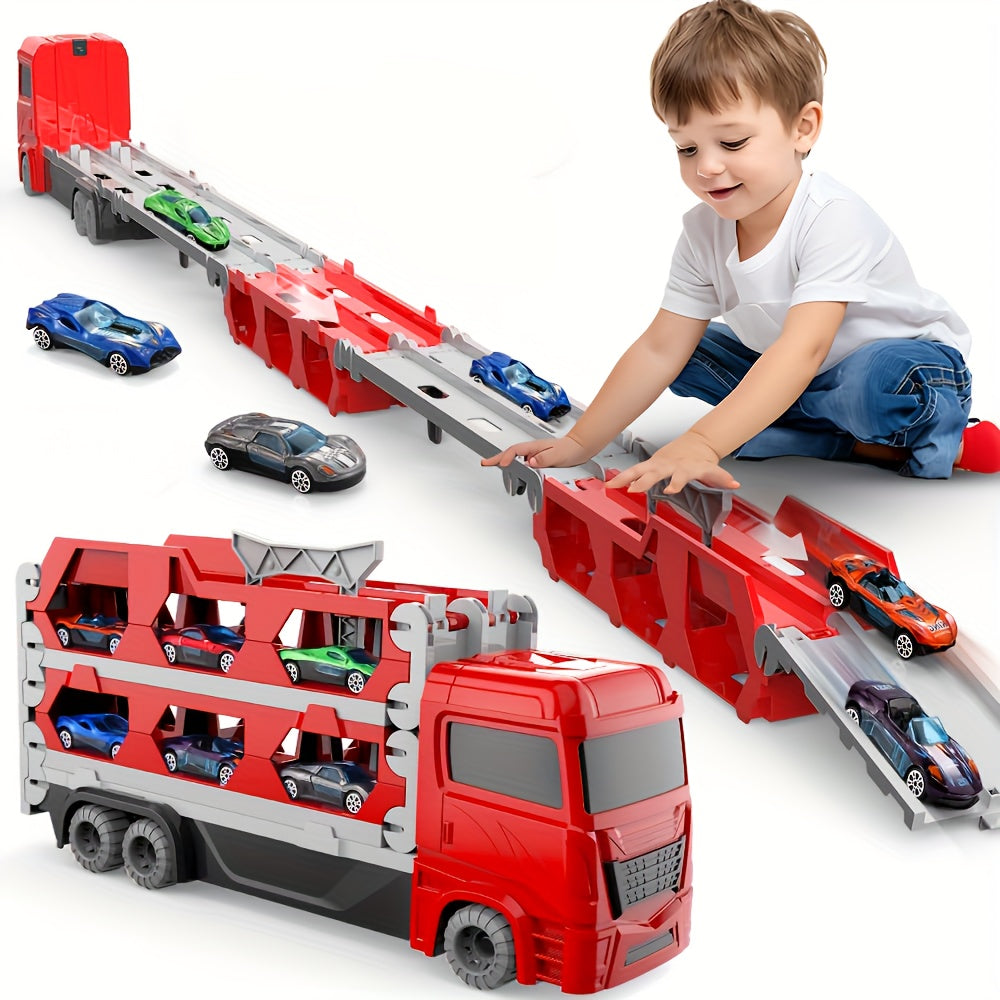 61-Zoll Doppelte Rennbahn-Transport-Lkw Spielzeug Set