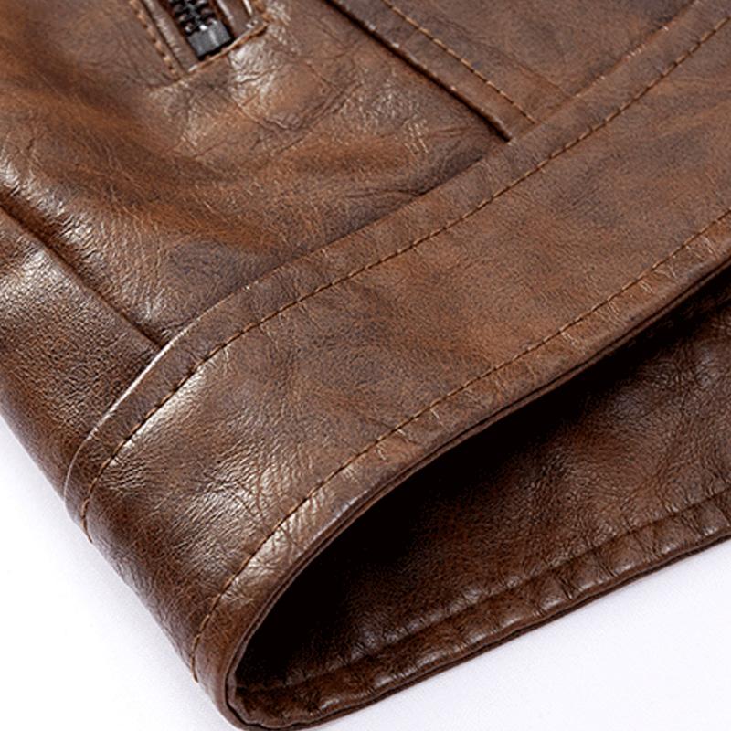 Vintage-Herrenjacke mit Reißverschlusstaschen