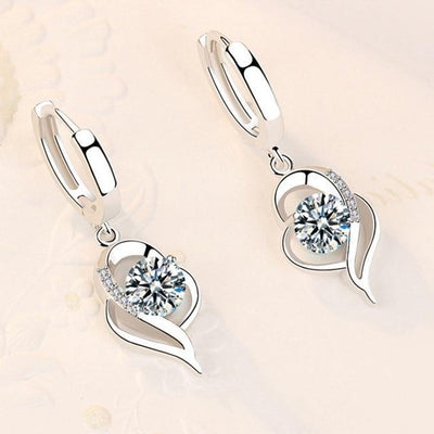 925 Sterling Silber und mit Zirkonia belegte Blumenohrringe