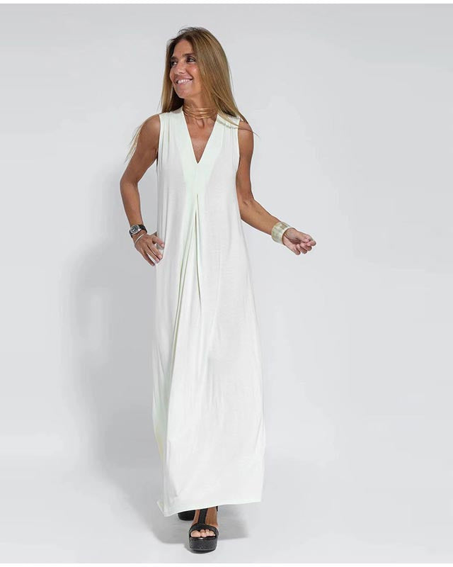 Wickelkleid mit V-Ausschnitt und Strickjacke für Damen