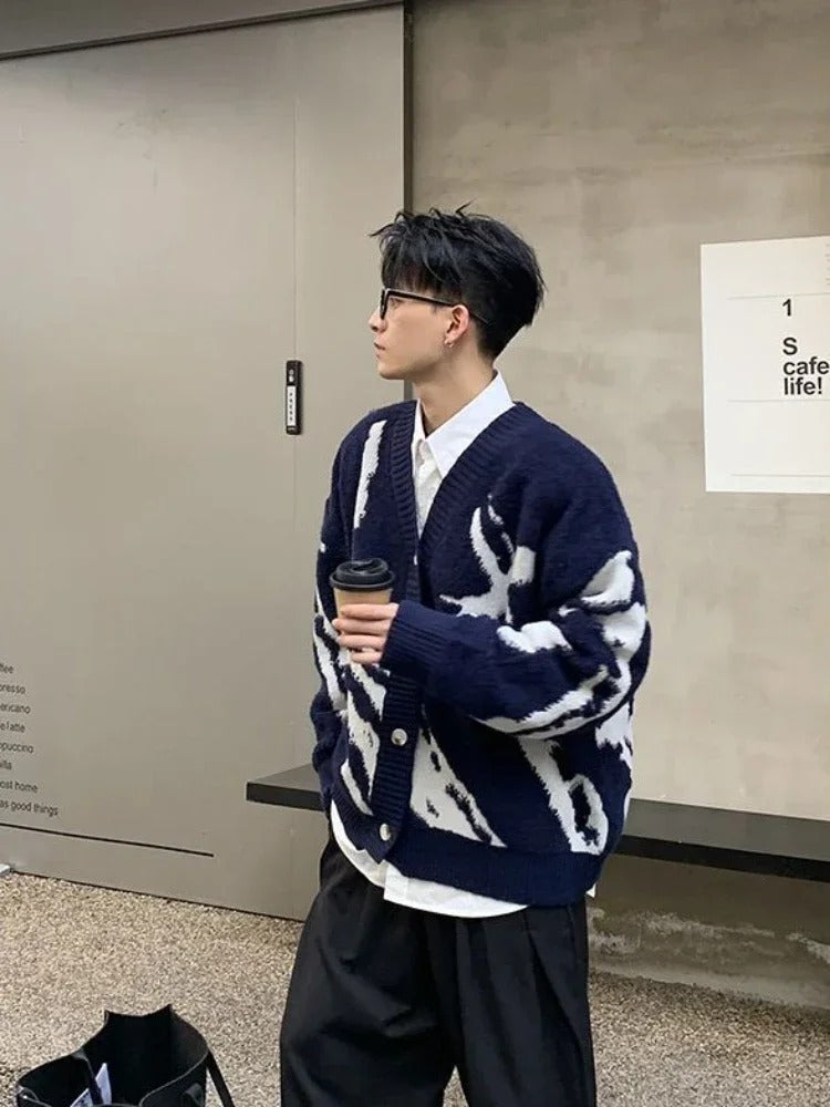 Warren - Strickjacke mit Spritzer-Effekt