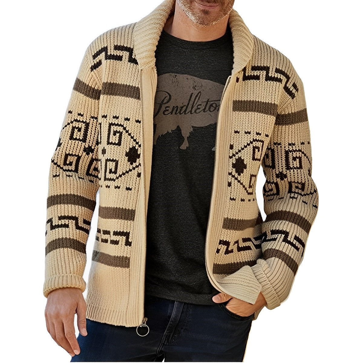 Vintage-Winter-Strickjacke für Männer - Darius