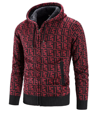 Warmer Herren-Kapuzenpullover aus Plüsch - Frederic