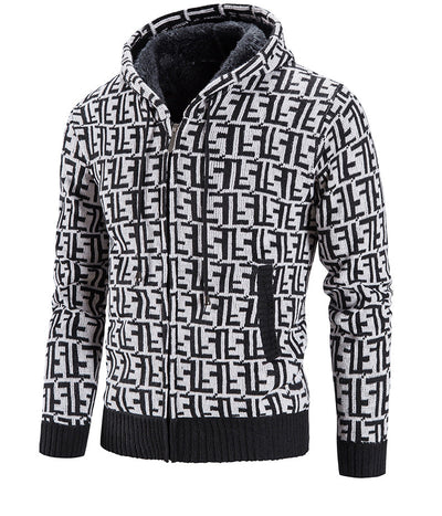 Warmer Herren-Kapuzenpullover aus Plüsch - Frederic